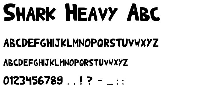 Shark Heavy ABC font